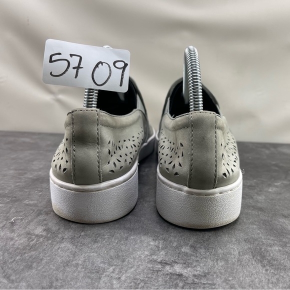 Vionic MIDI Perf Women Shoes Gray 8.5M Perforated Leather Slip On Casual Loafers - Picture 7 of 16